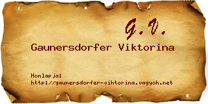 Gaunersdorfer Viktorina névjegykártya